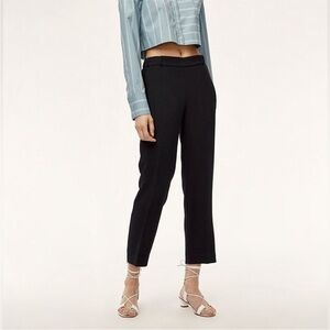 Aritzia Wilfred Darontal Pant Pull On Dress Pants in Black Size 8